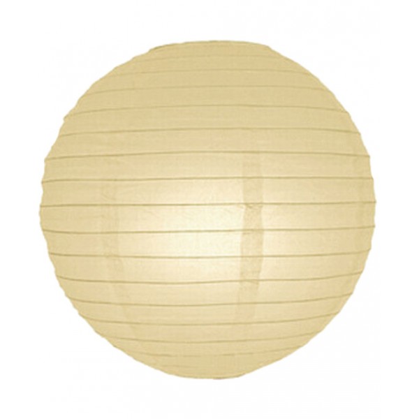 20" Paper Lantern Ivory Regular Wire